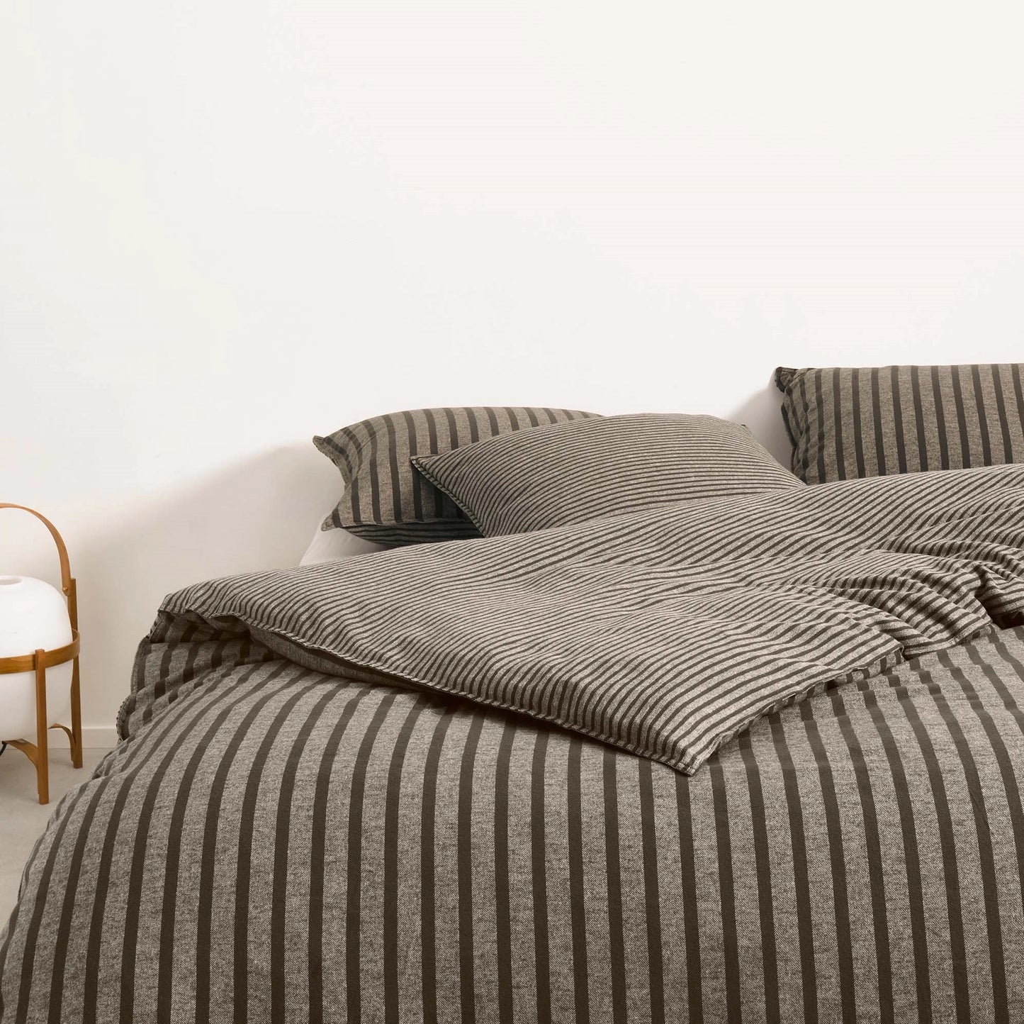 Marc O'Polo Nousu oatmeal flanel dekbedovertrek garengeverfd