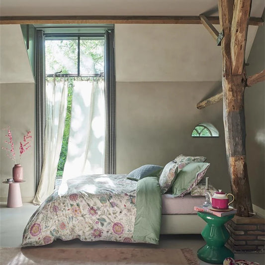 Pip Studio Viva Las Flores white pastel perkal 200TC dekbedovertrek bloemen