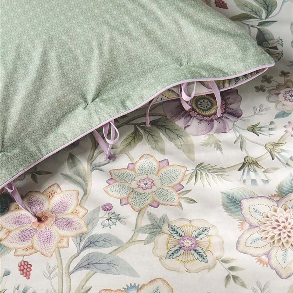 Pip Studio Las Flores white pastel dekbedovertrek bloemen
