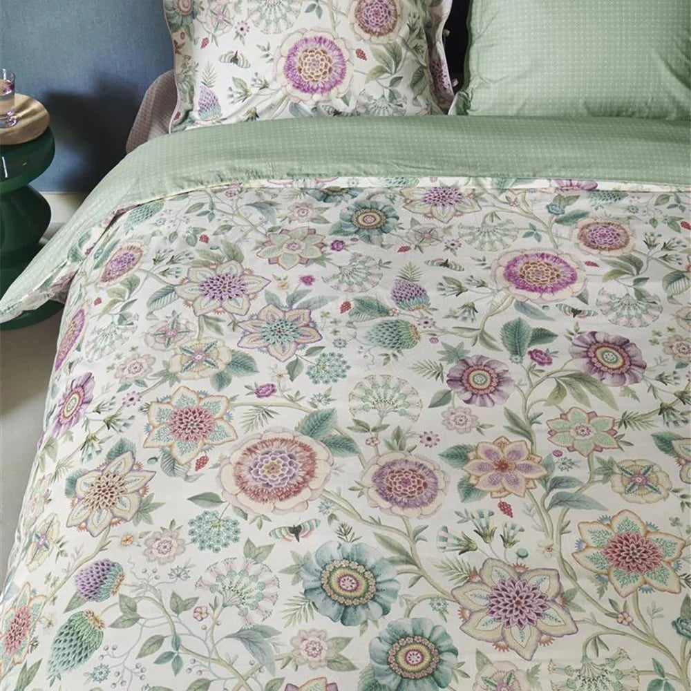 Pip Studio Las Flores white pastel dekbedovertrek bloemen
