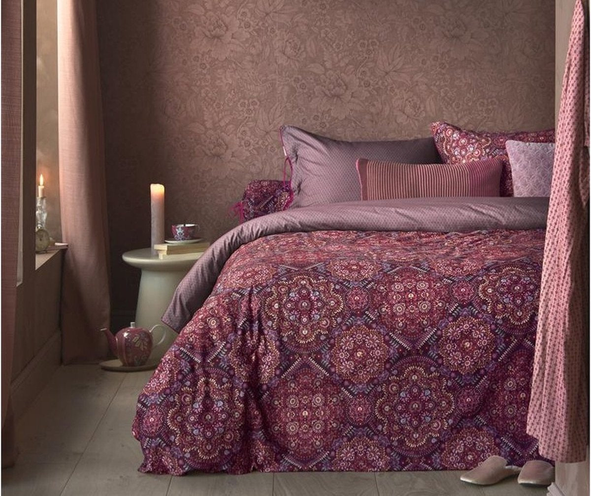 Pip Studio Il Mosaico Dark Red twill katoen 188TC dekbedovertrek