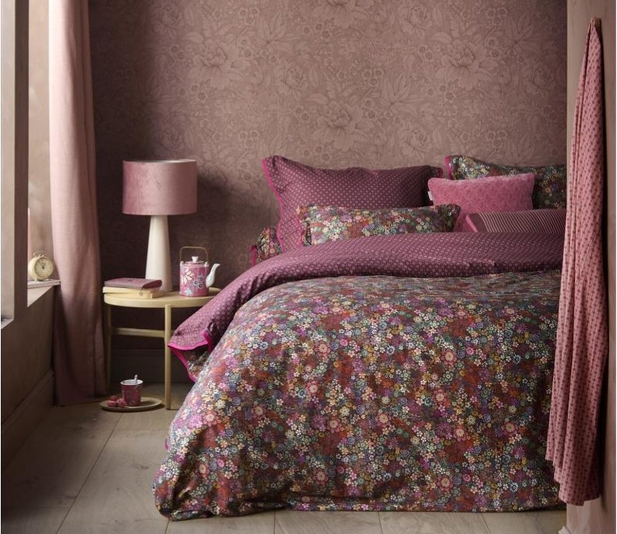 Pip Studio Tutti i Fiori Dark red percal 200TC dekbedovertrek