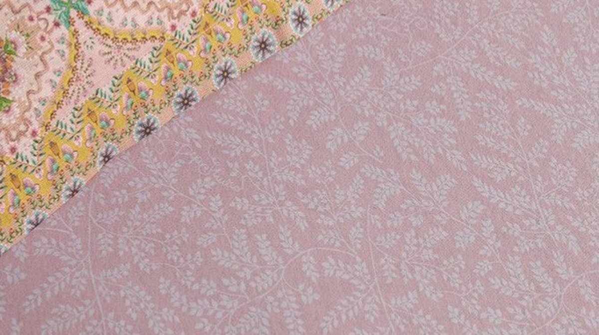 Pip Studio Leafy Pink hoeslaken jersey lycra