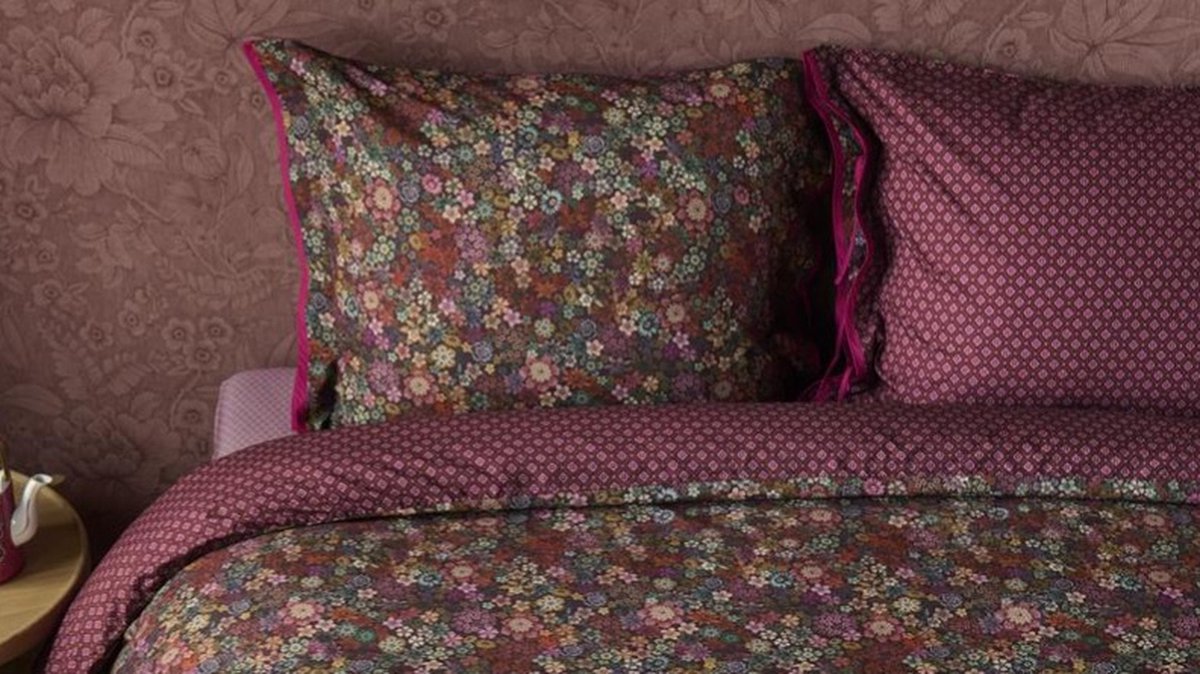 Pip Studio Tutti i Fiori Dark red percal 200TC dekbedovertrek