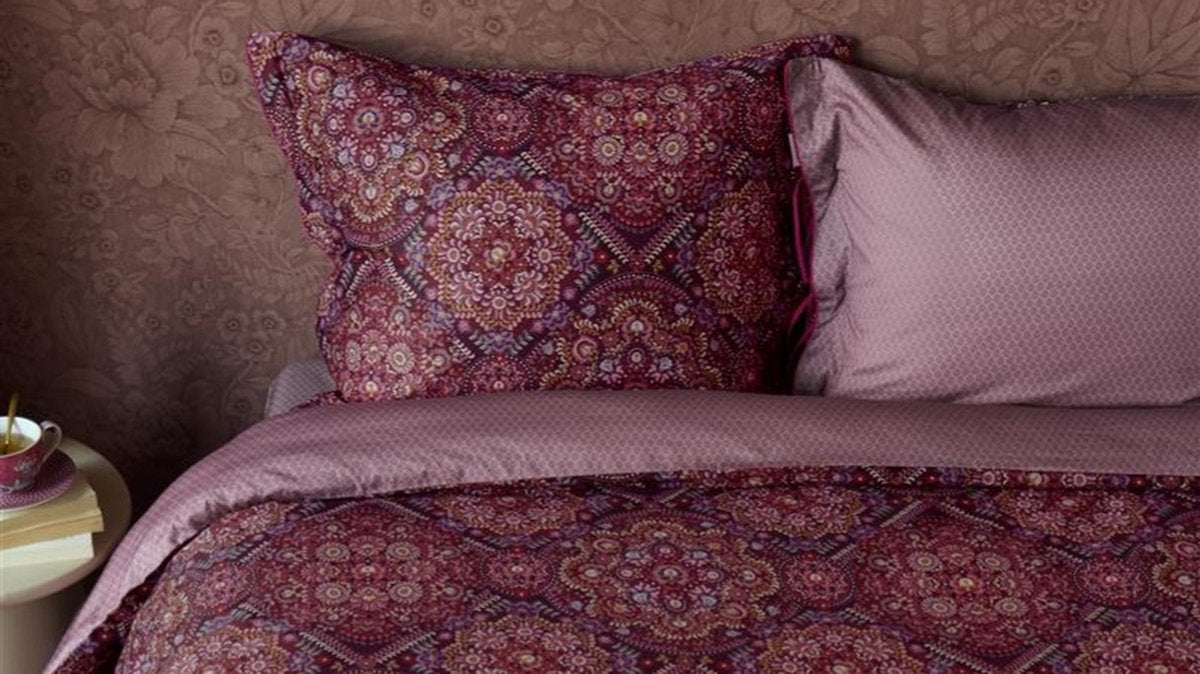 Pip Studio Il Mosaico Dark Red twill katoen 188TC dekbedovertrek
