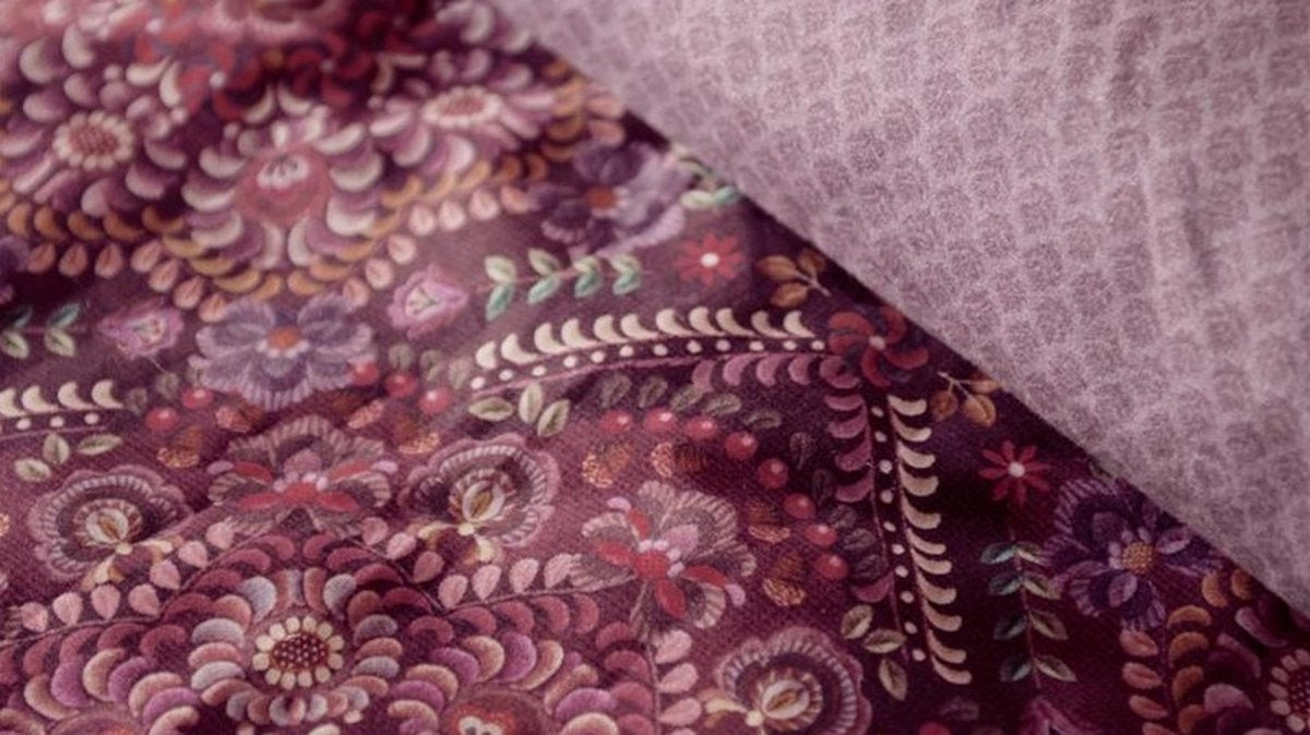 Pip Studio Il Mosaico Dark Red twill katoen 188TC dekbedovertrek