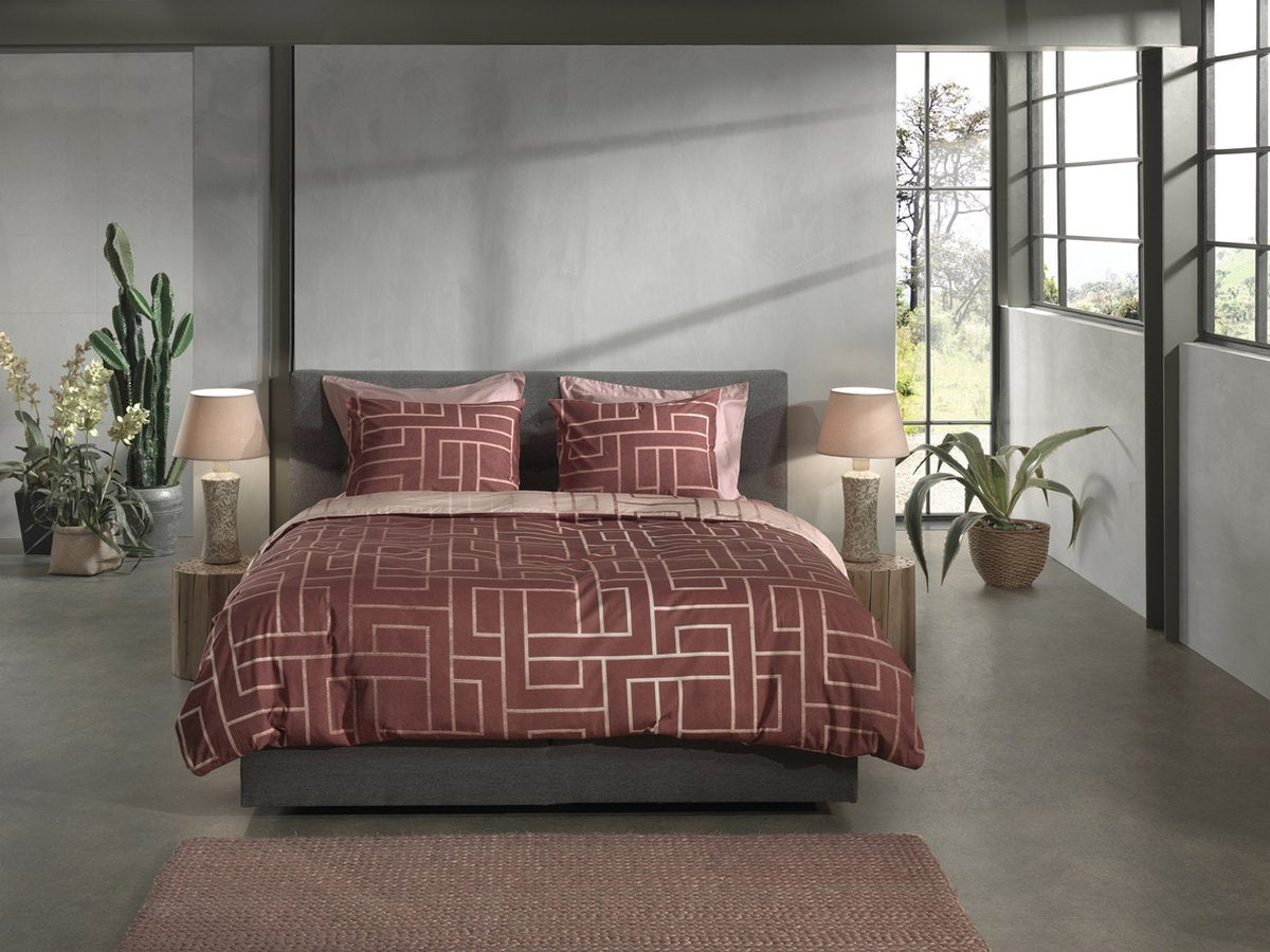 Heckettlane Roja twill dekbedovertrek abstract