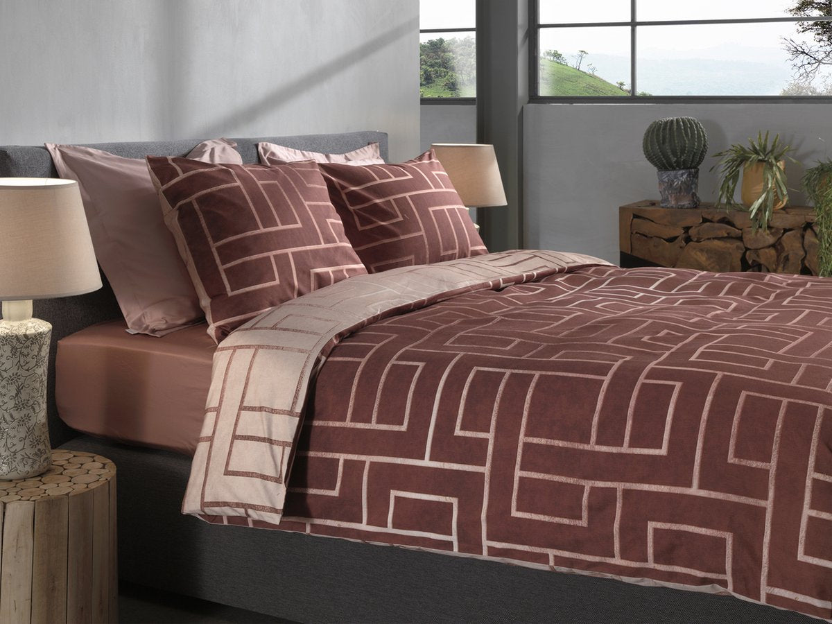 Heckettlane Roja twill dekbedovertrek abstract