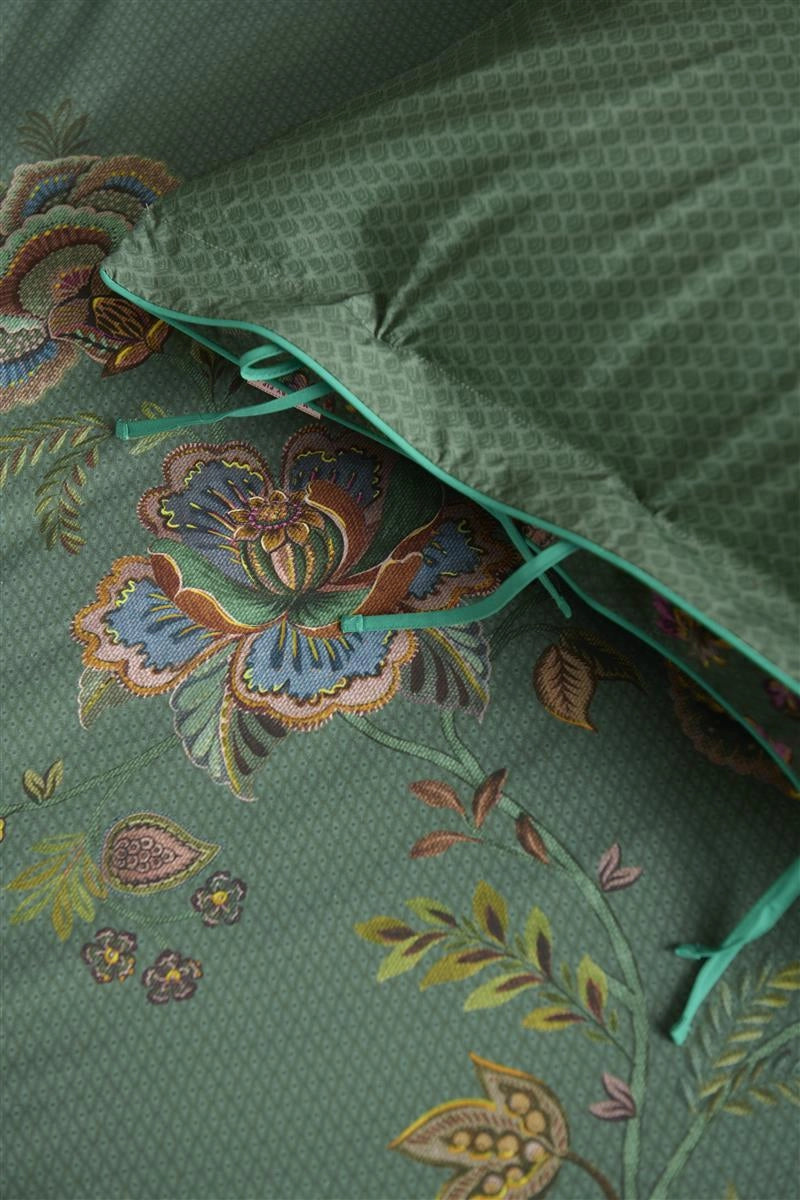 Pip Studio Cece Fiore Green (turquoise) percal 200TC dekbedovertrek