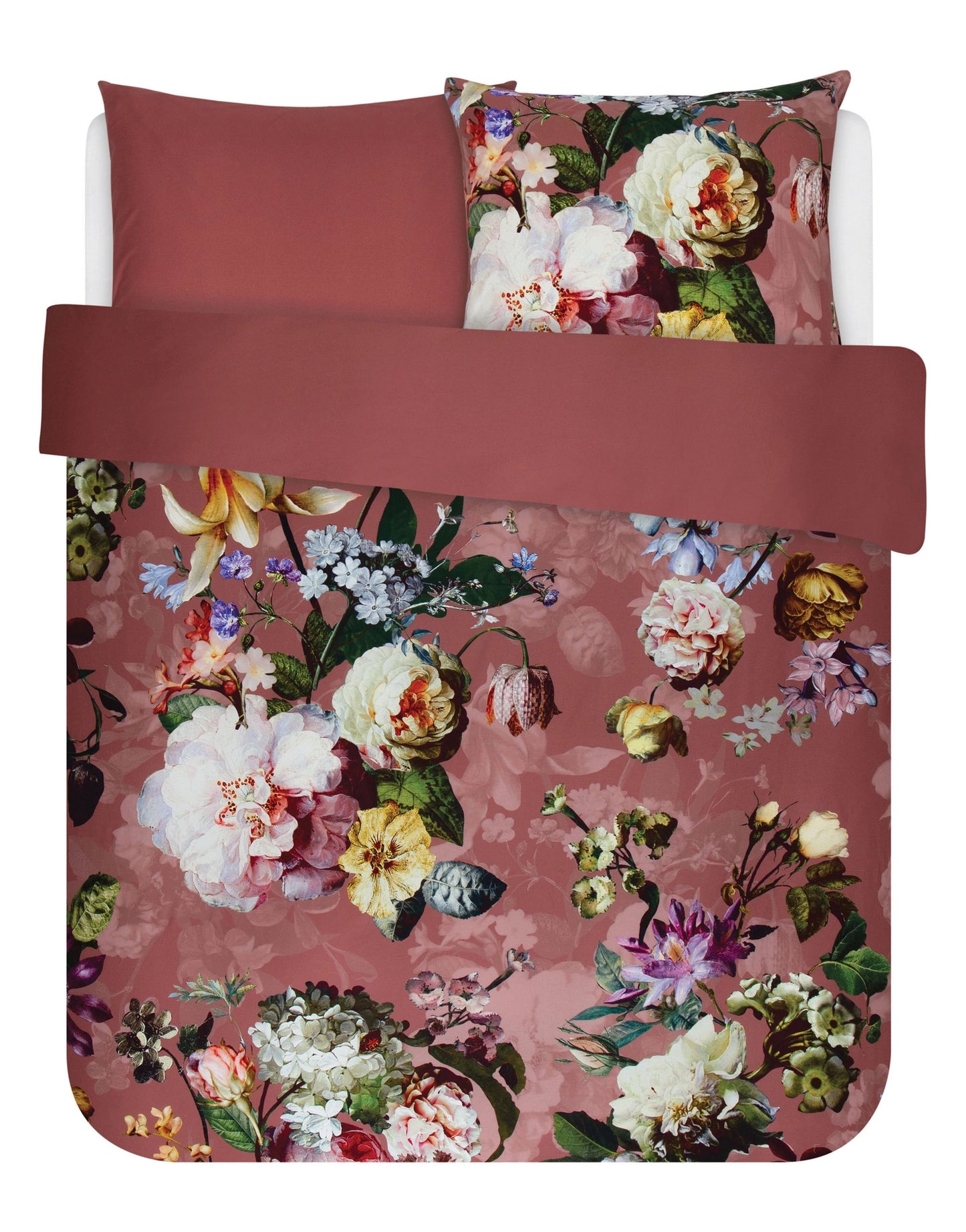 Essenza Fleur Dusty rose dekbedovertrek katoensatijn 210TC