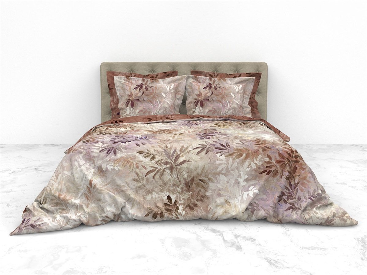 Housse de couette en sergé Heckett Lane Yamile branches feuilles