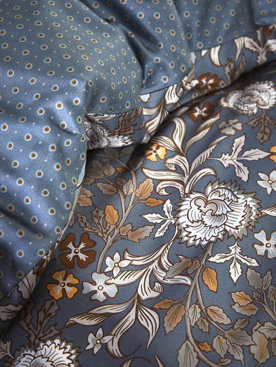 Taies d'oreiller Essenza Ophelia Midnight Swim en satin de coton 215 fils