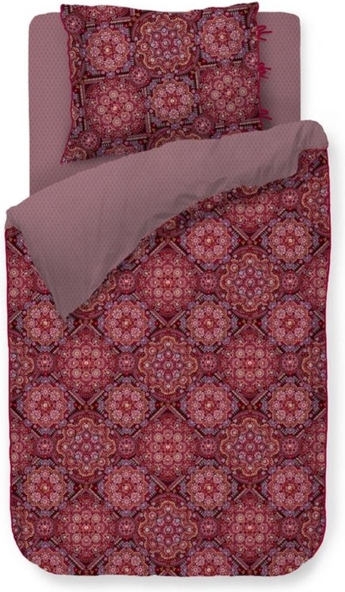 Pip Studio Il Mosaico Dark Red twill katoen 188TC dekbedovertrek