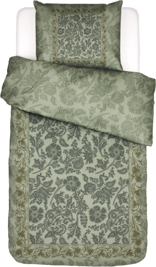 Essenza Maere comforting green 300TC katoensatijn dekbedovertrek