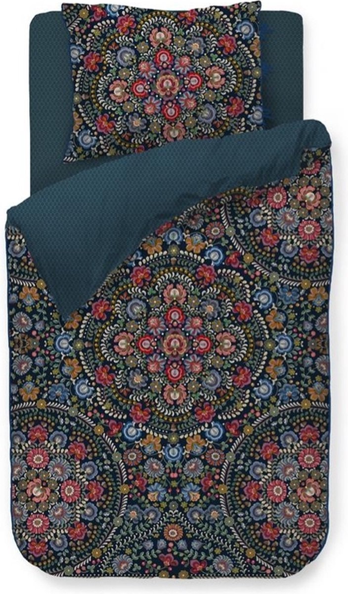 Pip Studio Il Ricamo Dark Blue percal 200TC dekbedovertrek