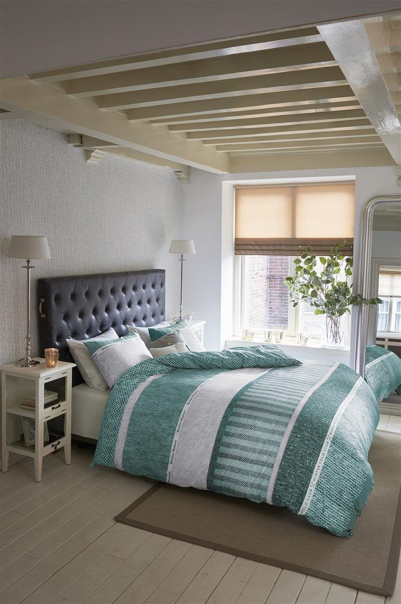 Riviera Maison flanel Happy Winter Green dekbedovertrek