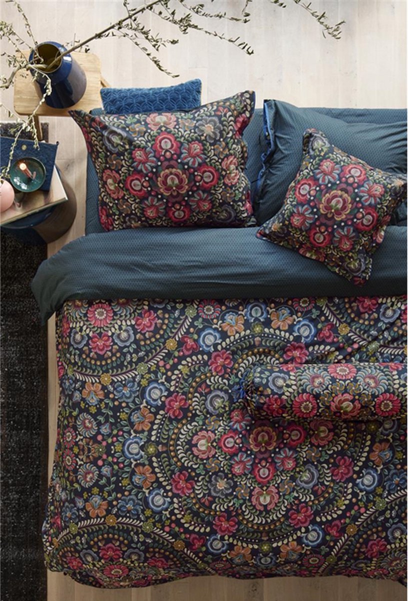 Pip Studio Il Ricamo Dark Blue percal 200TC dekbedovertrek