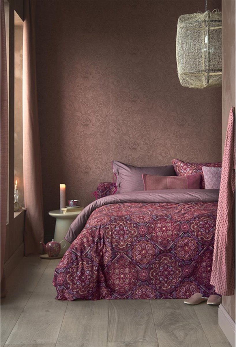 Pip Studio Il Mosaico Dark Red twill katoen 188TC dekbedovertrek