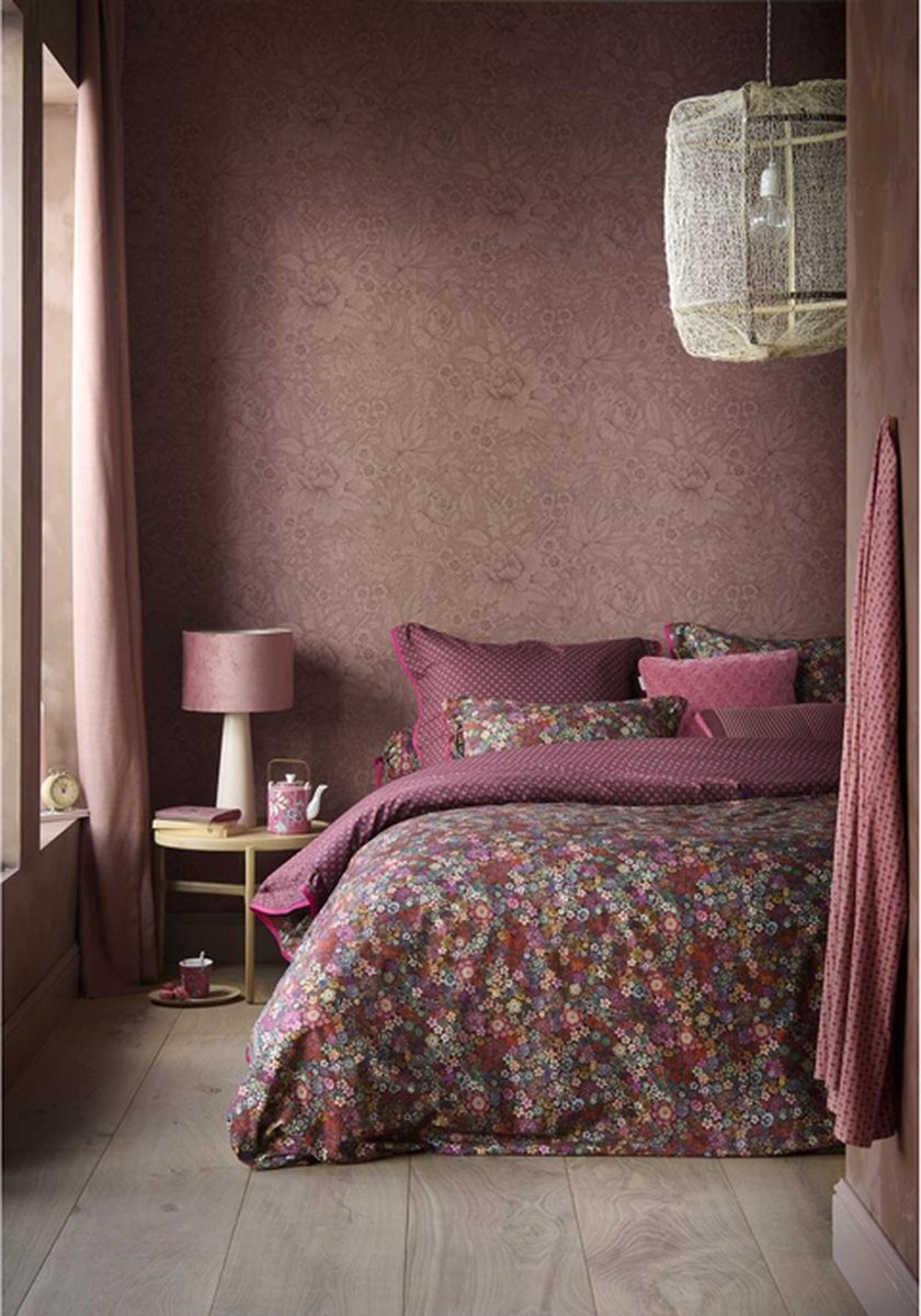 Pip Studio Tutti i Fiori Dark red percal 200TC dekbedovertrek