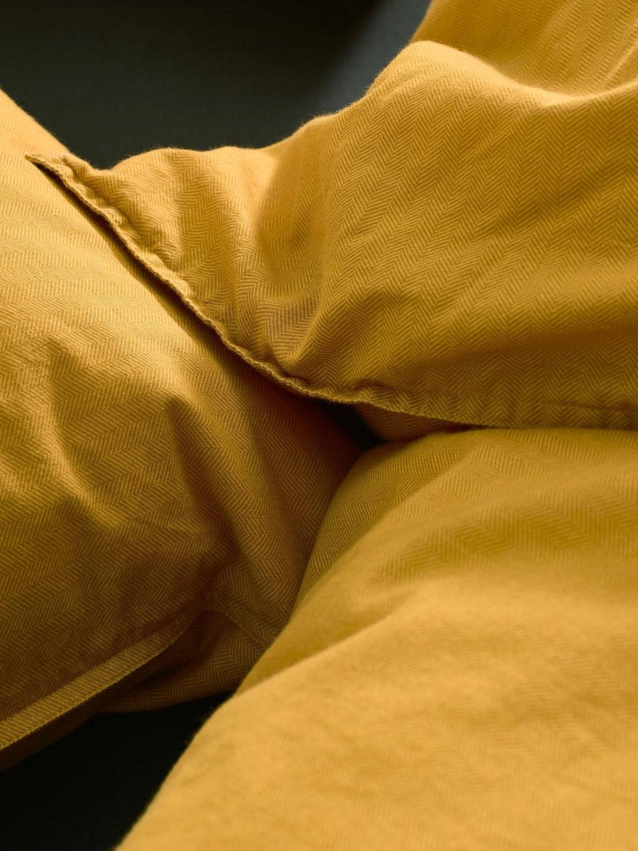 Marc O'Polo Senja Golden yellow dekbedovertrek katoen