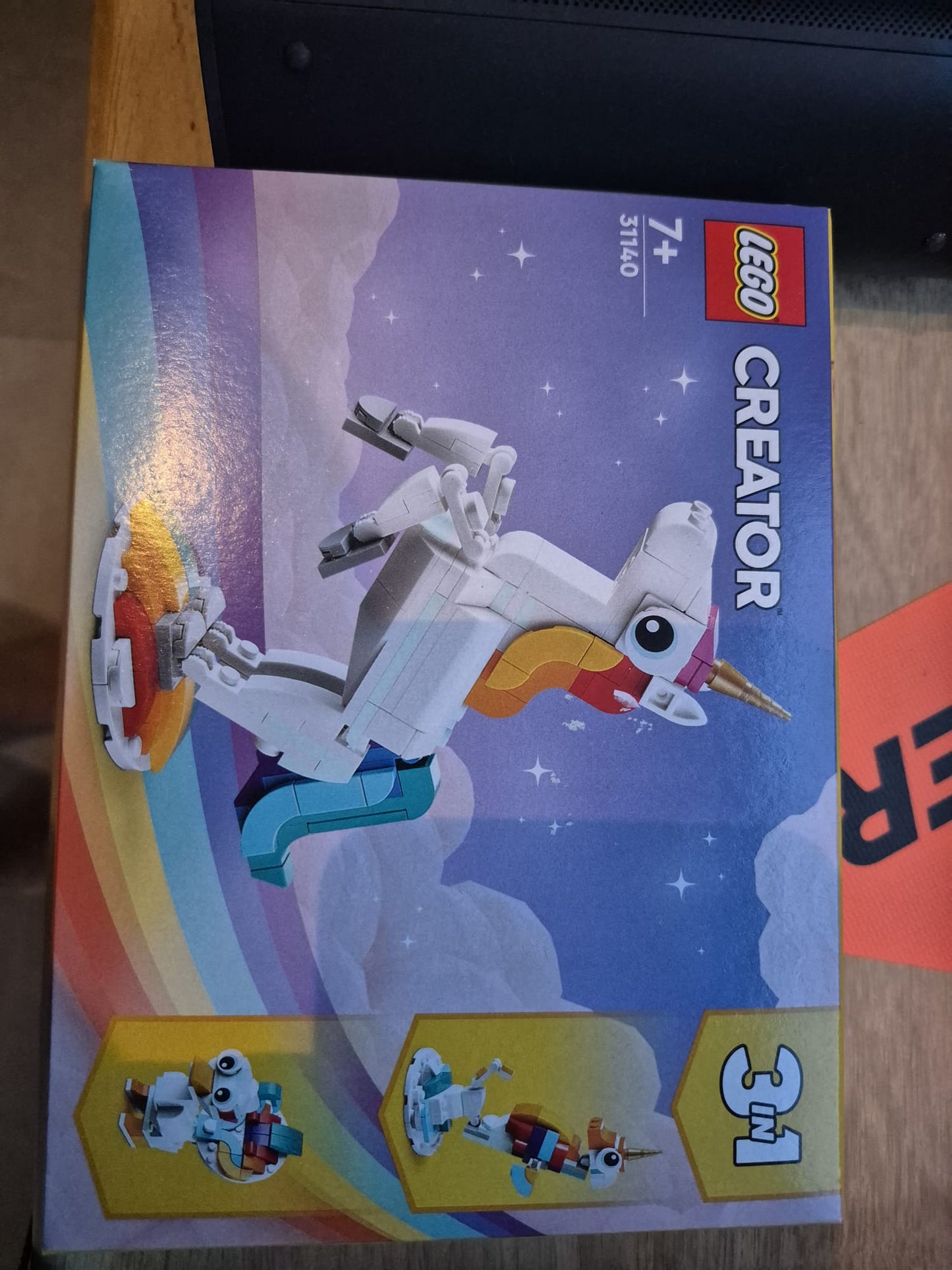 Lego creator eenhoorn, zeepaard, pauw nr.31140