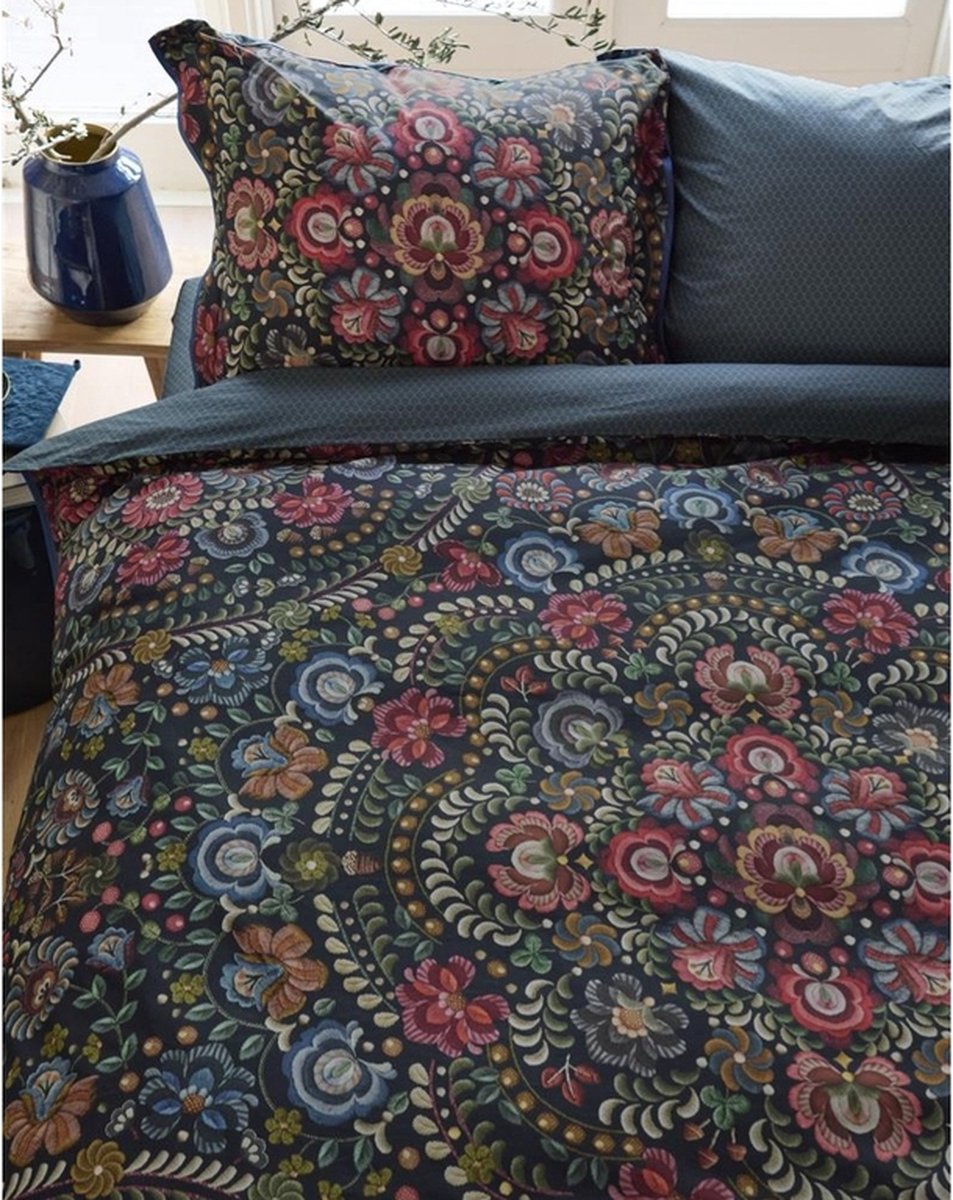 Pip Studio Il Ricamo Dark Blue percal 200TC dekbedovertrek