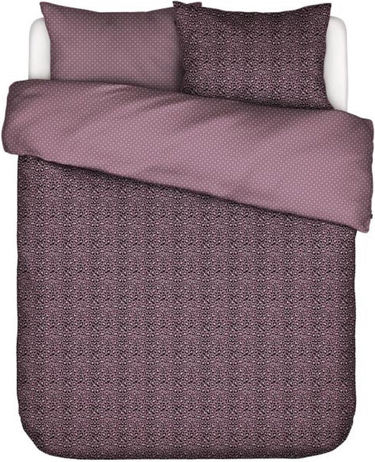 Essenza Bory Lilac dekbedovertrek katoensatijn 220TC luipaardprint, leopard