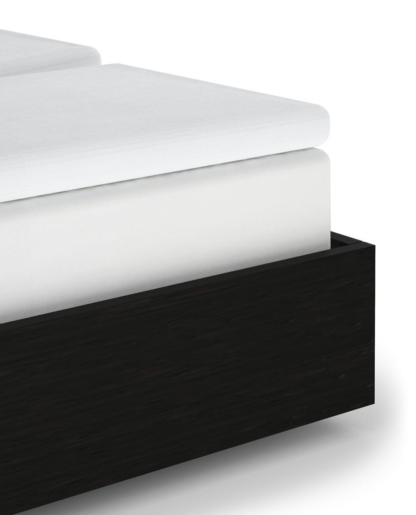 Surmatelas fendu Heckett Lane Elementi en satin de coton blanc