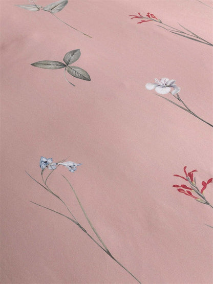 Heckett Lane Flores Pink dekbedovertrek katoensatijn bloemen