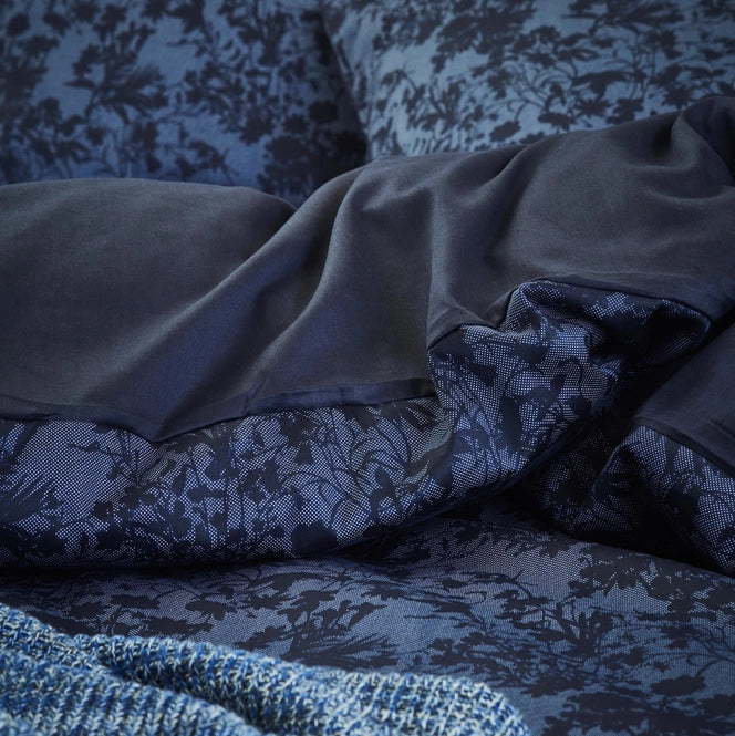 Housse de couette Marc O'Polo Lavea en satin de coton bleu 220 fils