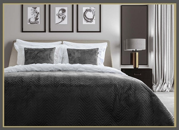 Yellow bedsprei Madeline Ink Black