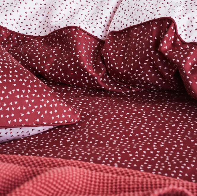 Marc O'Polo Svara Red kussenslopen katoensatijn 220TC