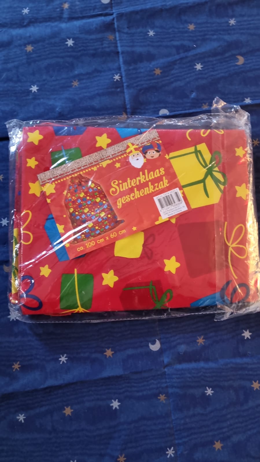 Sac cadeau Saint Nicolas 100x60cm