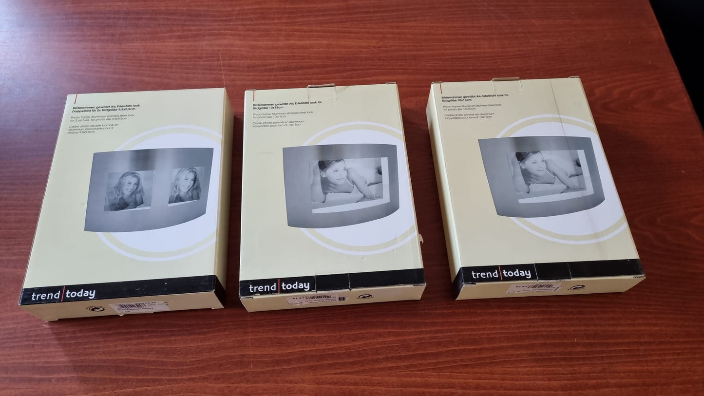 Cadre photo cadre aluminium aspect acier inoxydable Tendance Aujourd'hui