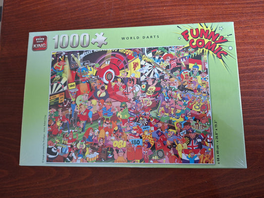 King legpuzzel world darts - funny comic - 1000 stukjes