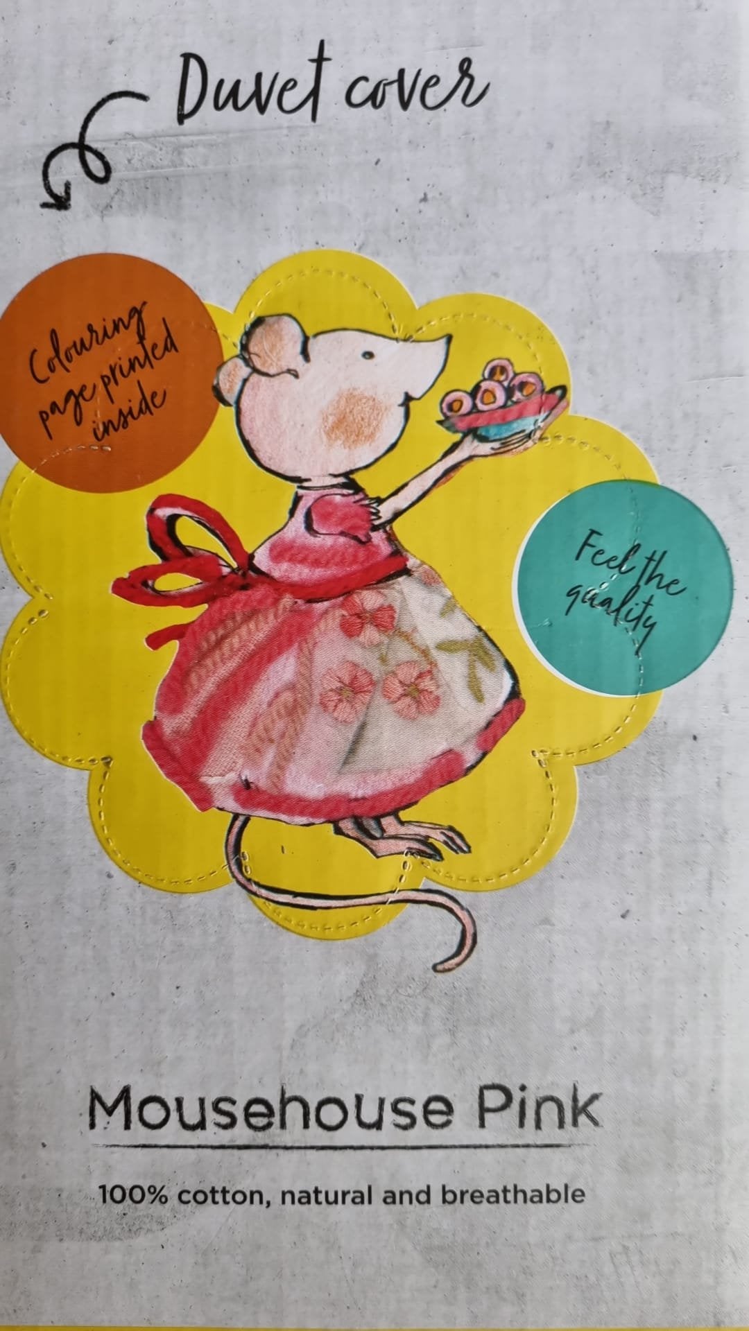 Beddinghouse Kids Hanneke de Jager dekbedovertrek Mousehouse Pink voor prinsessen