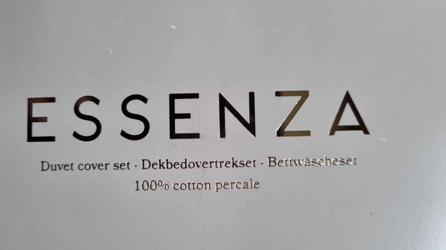 Essenza Leia Nightblue dekbedovertrek percale katoen 200TC geborduurde madeliefje, daisy