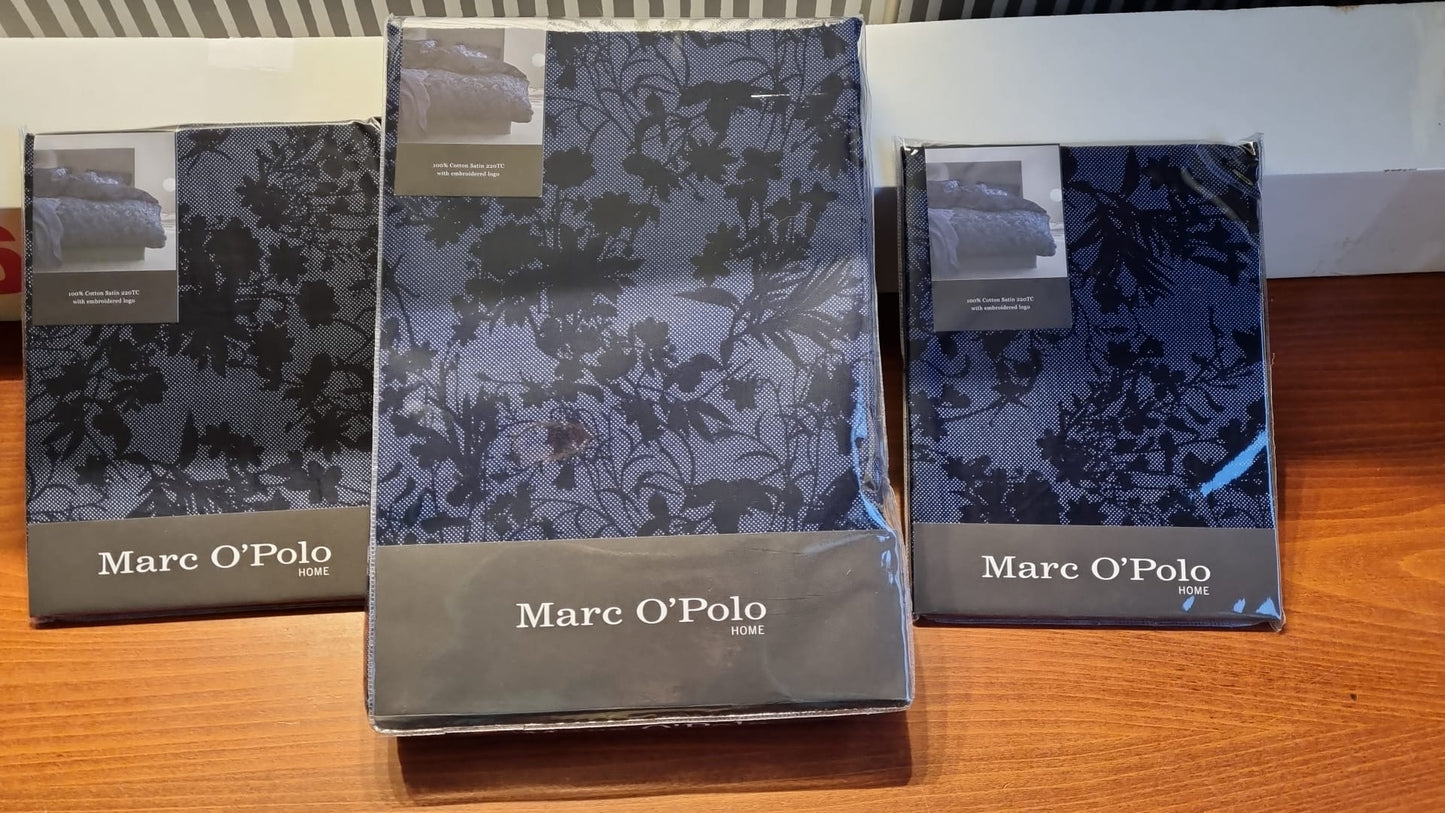 Housse de couette Marc O'Polo Lavea en satin de coton bleu 220 fils