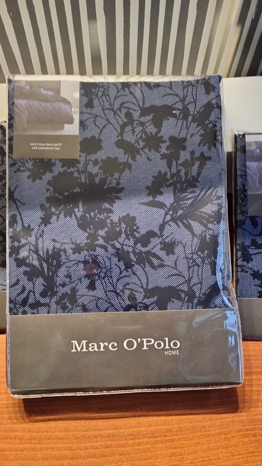 Housse de couette Marc O'Polo Lavea en satin de coton bleu 220 fils
