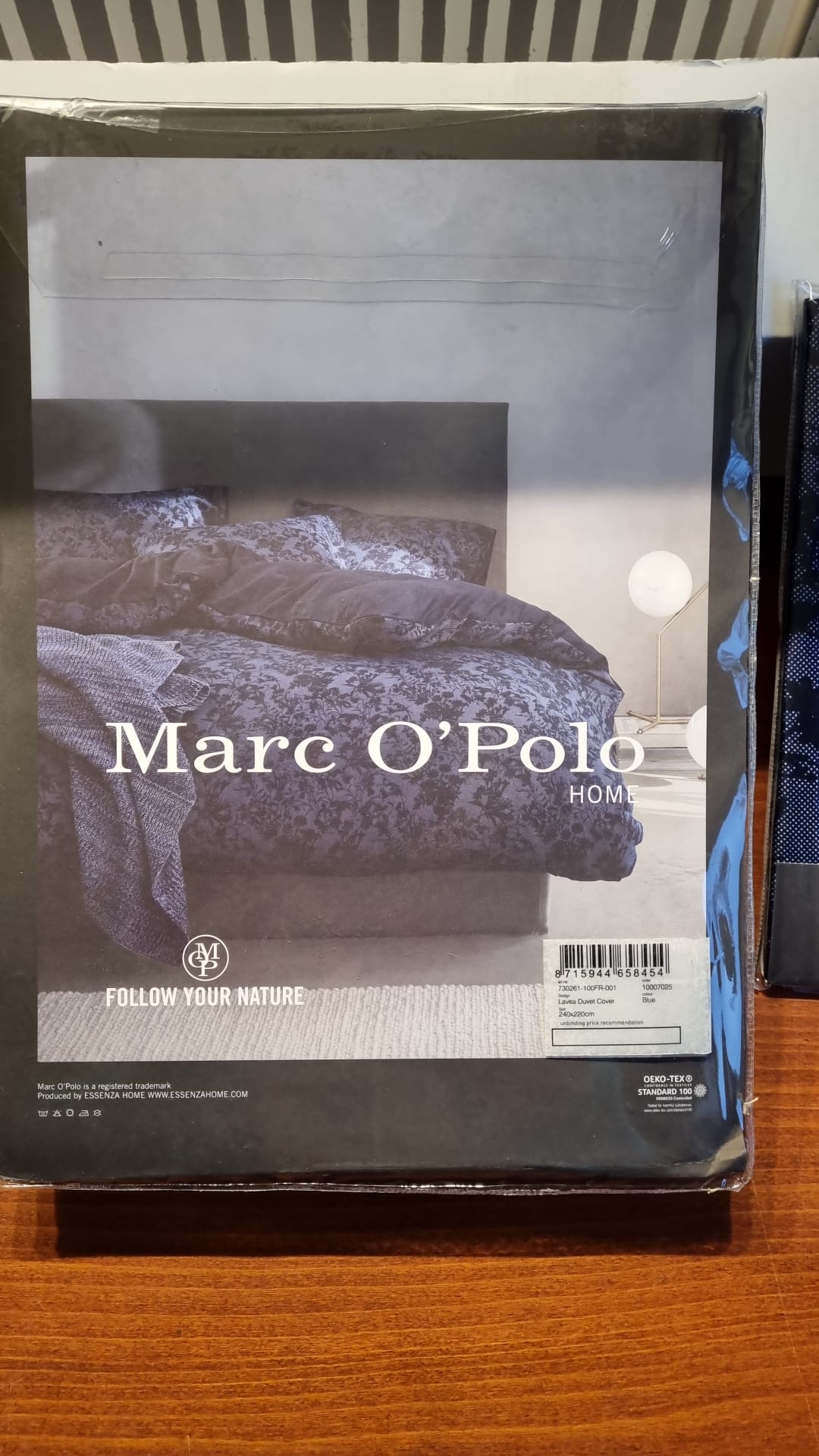 Housse de couette Marc O'Polo Lavea en satin de coton bleu 220 fils