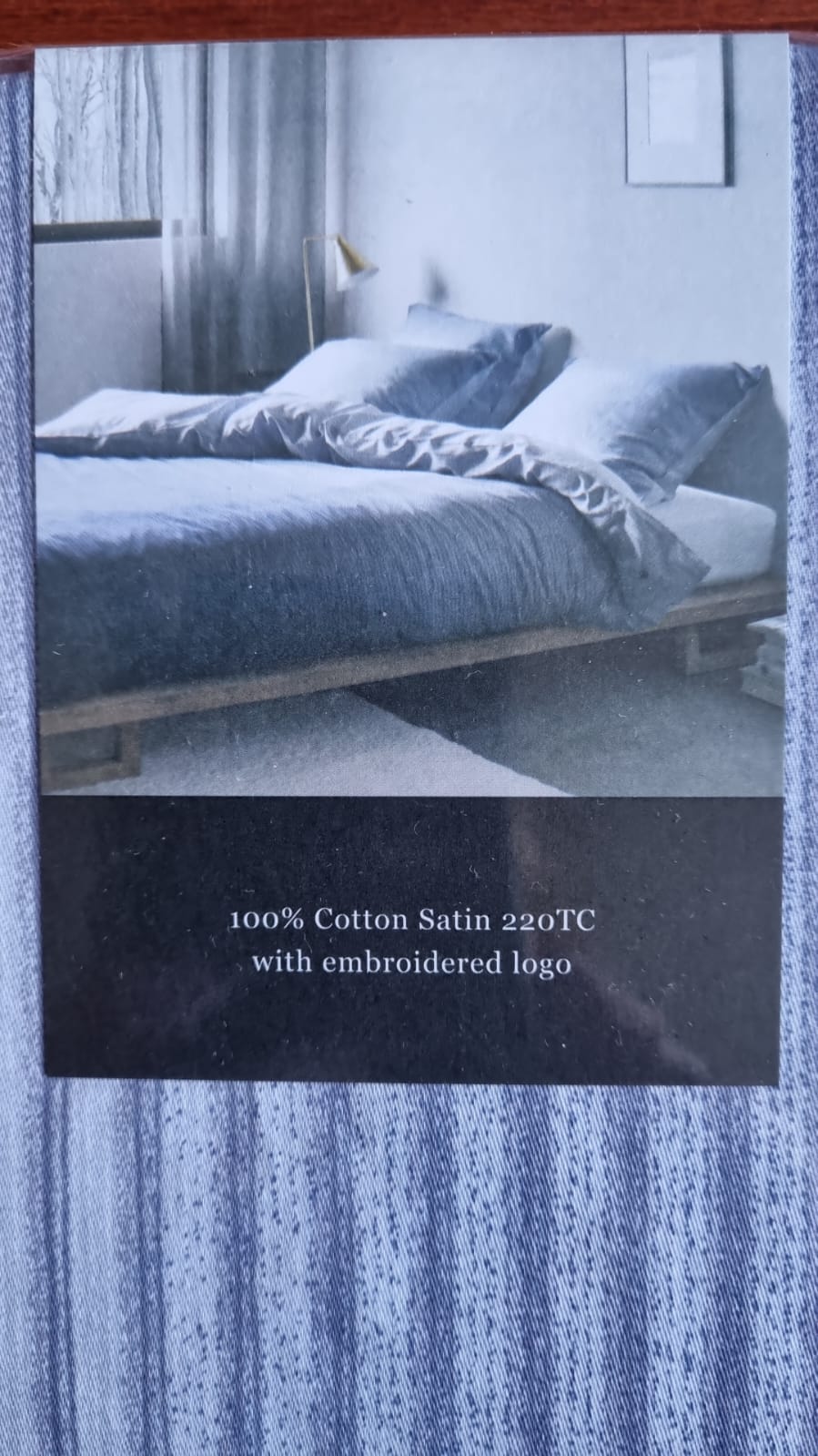 Marc O'Polo Lalani Housse de couette Bleu Indigo satin de coton 220 fils