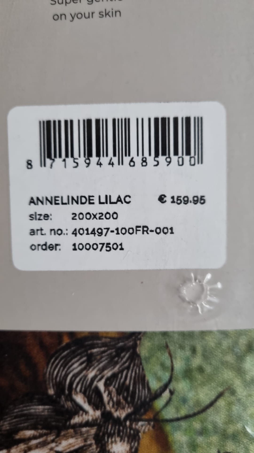 Housse de couette Essenza Annelinde Lilas en satin de coton 300 fils Fleurs