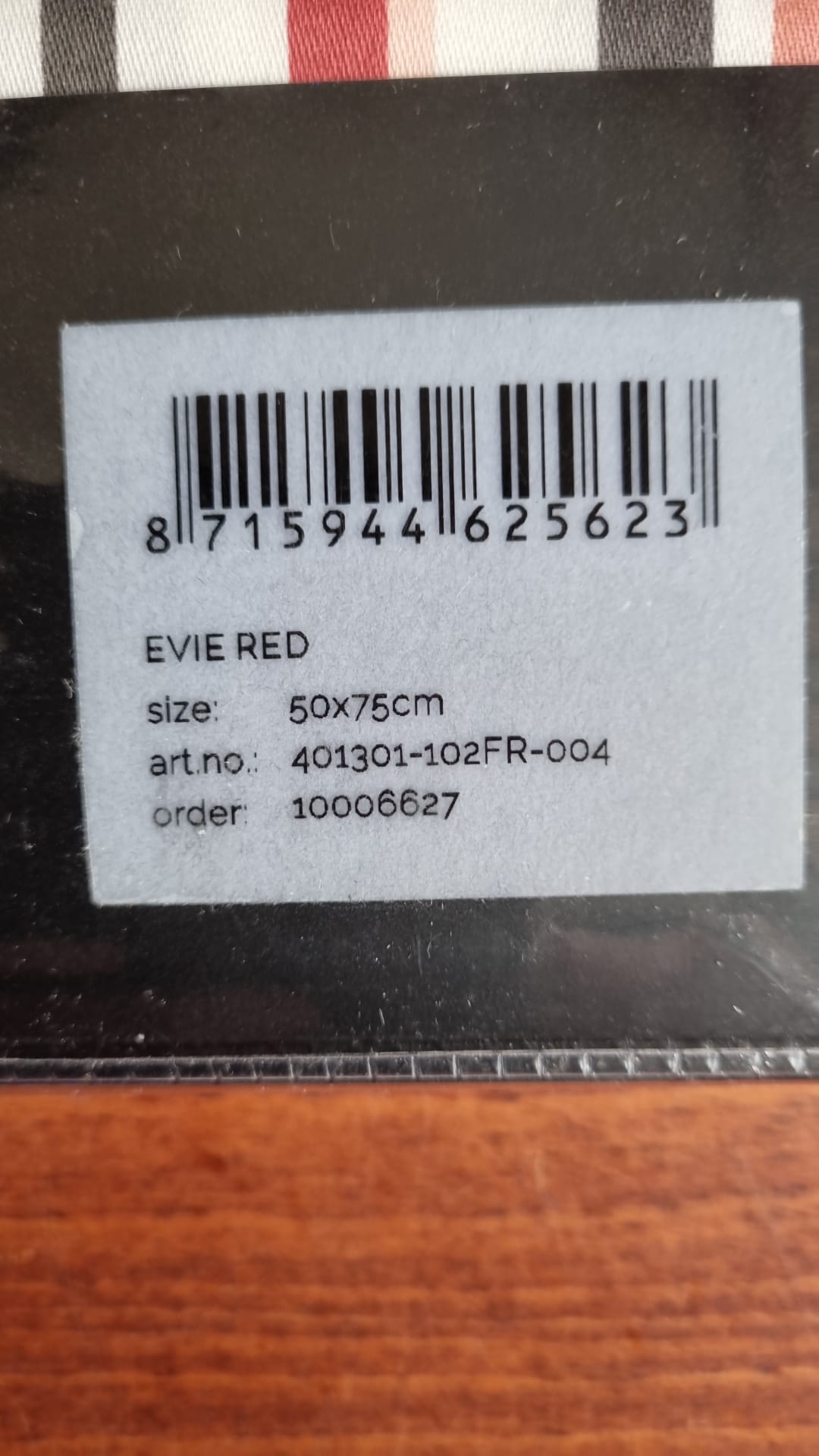Essenza Evie Red/Offwhite kussenslopen katoensatijn 210TC