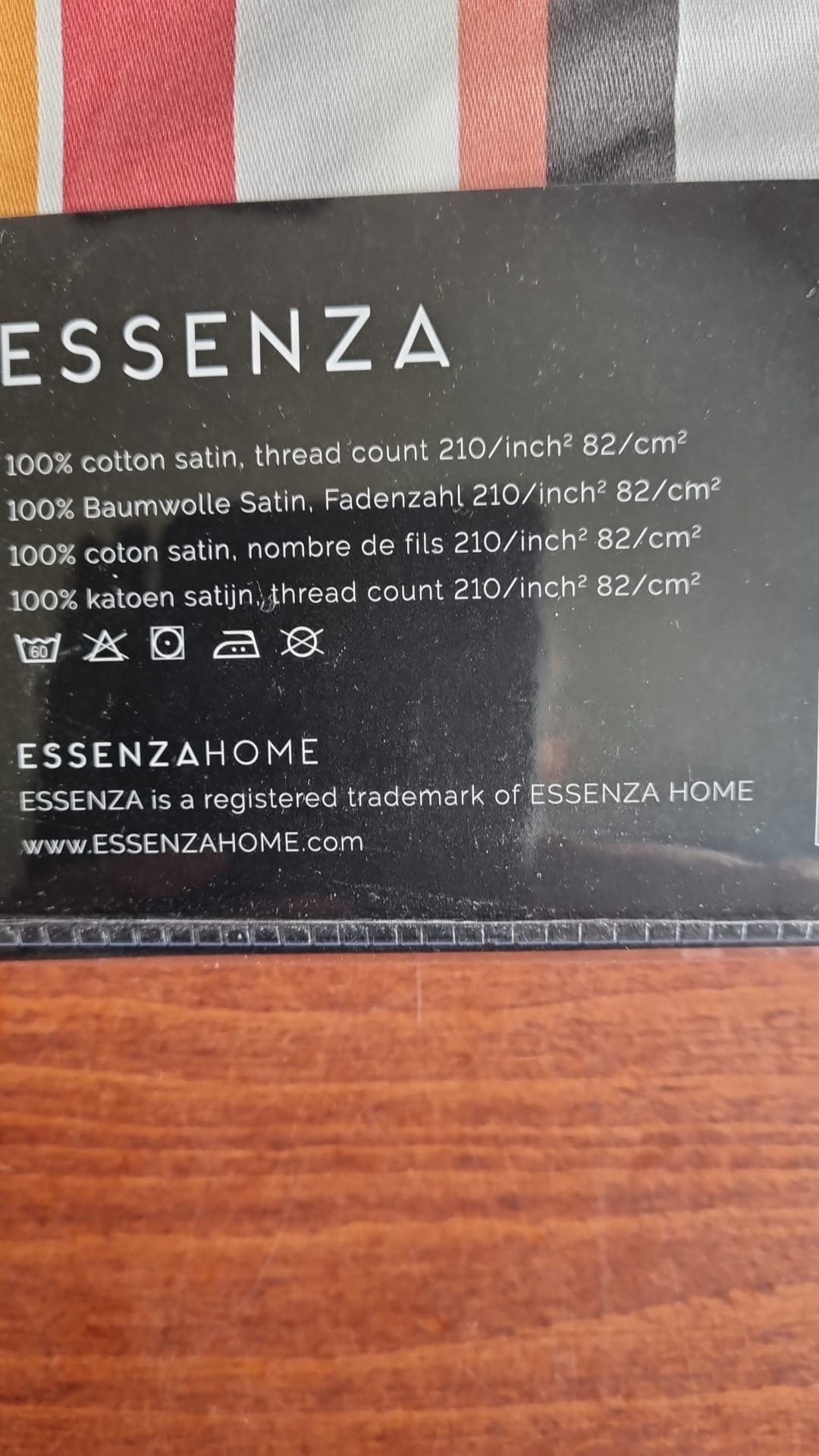 Essenza Evie Red/Offwhite kussenslopen katoensatijn 210TC