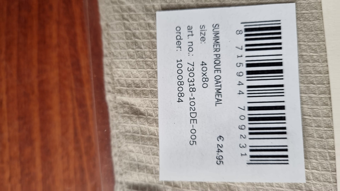Marc O'Polo Summer Pique Oatmeal kussenslopen 100% katoen stone-washed