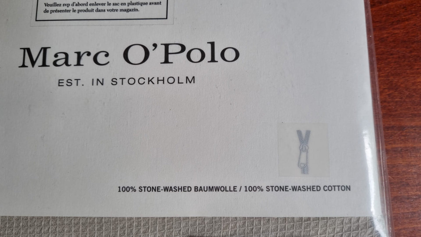 Marc O'Polo Summer Pique Oatmeal kussenslopen 100% katoen stone-washed