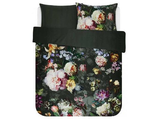 Essenza Fleur Green katoensatijn 215TC dekbedovertrek