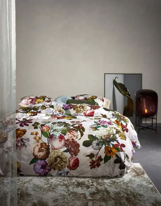 Essenza Fleur Ecru dekbedovertrek katoensatijn 210TC