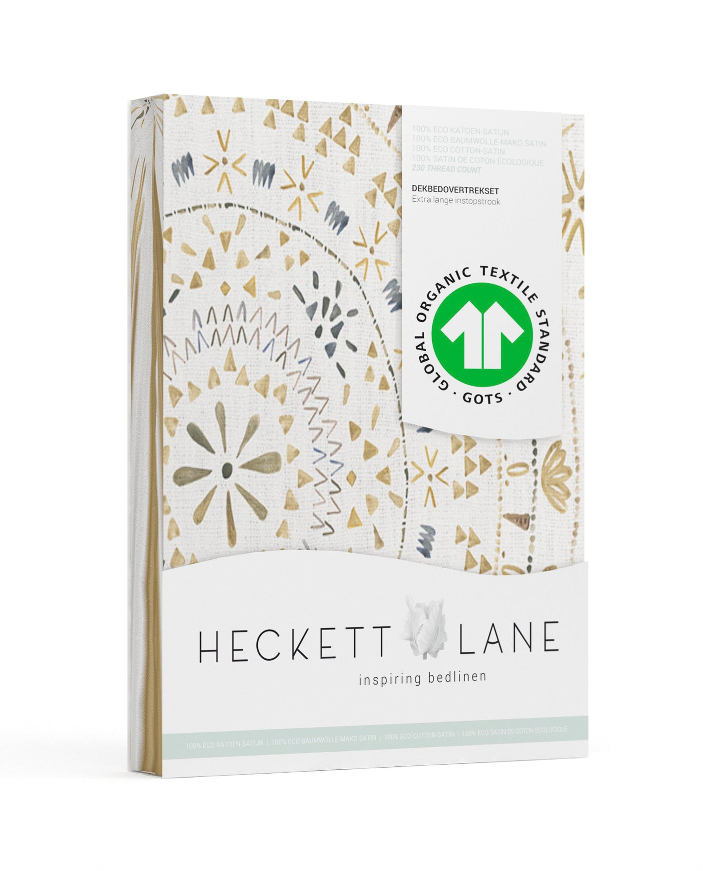 HeckettLane Barbola katoensatijn dekbedovertrek mandala