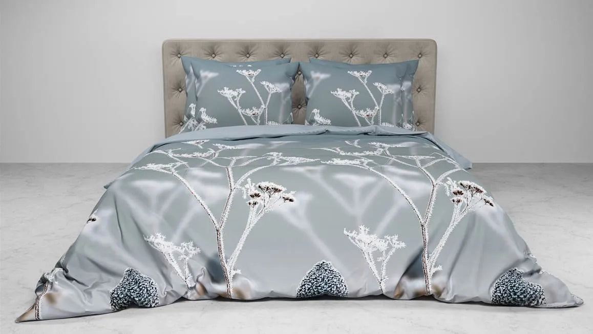 Housse de couette en flanelle de coton Heckettlane Blog Frost Blue Winter Frost